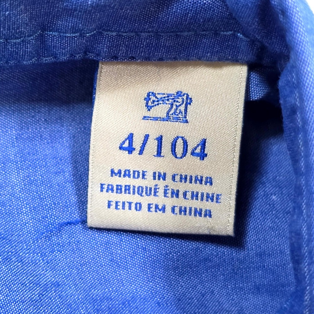Scotch & Soda Scotch Shrunk Button Down Shirt Boys 10 Blue Chambray Long Sleeve - Picture 9 of 9